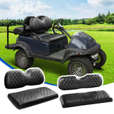 NOKINS 4PCS Golf Cart Seat Covers | Front & Rear, Vinyl | Fits Club Car Precedent